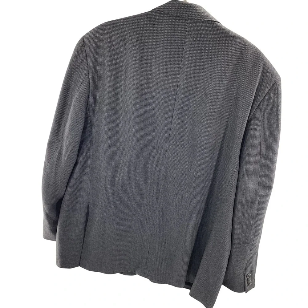 Michael Kors Mens Grey Textured Two Button Blazer Sport Coat 48L Macys Store‎